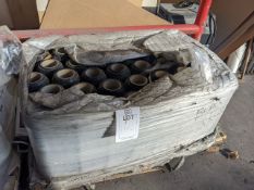 Pallet of 45 reels of black hand shrink wrap