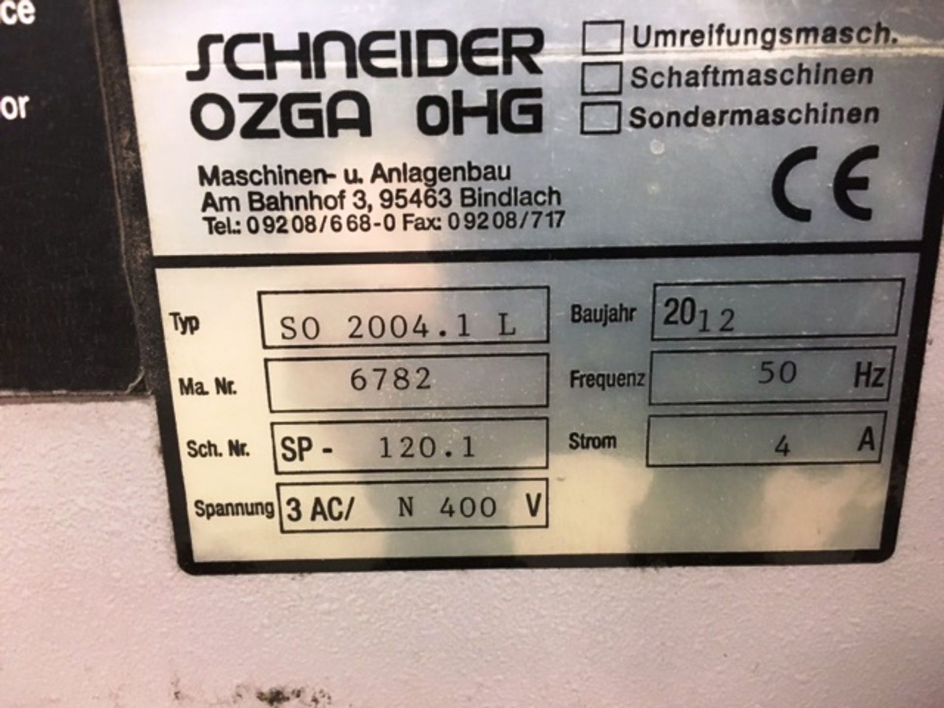 Schneider Ozga OHG SO-2004.IL and SO-2004.IQ and SO-2004.IL cross strapping line, serial no. SP120.1 - Image 5 of 9