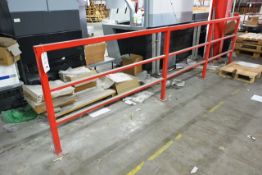 Steel frame barrier section, approx 3900mm in length