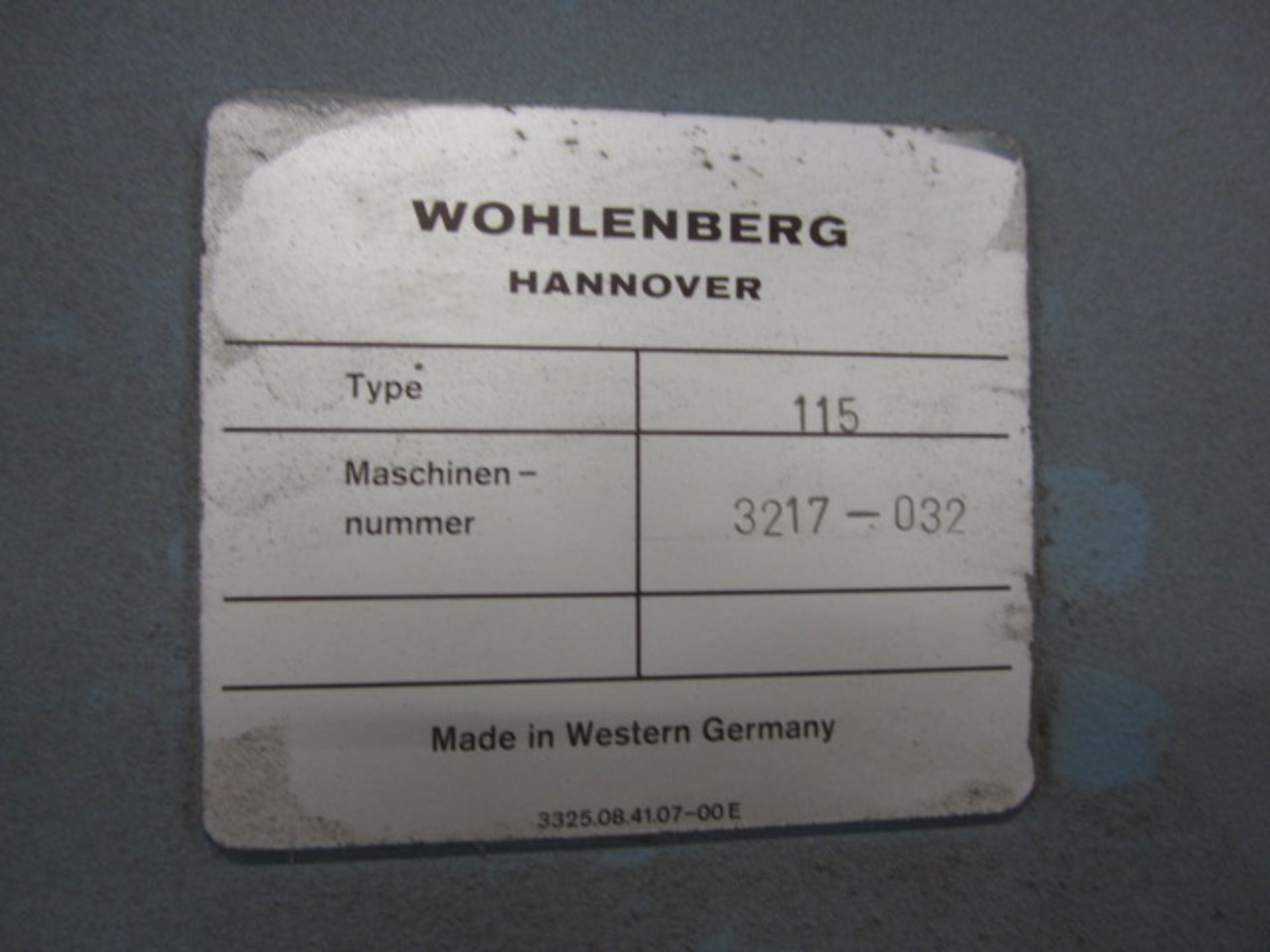 Wohlenberg 115 paper guillotine with air table, serial no. 3217-032, 3135.00.8012-00, max cut - Image 5 of 6