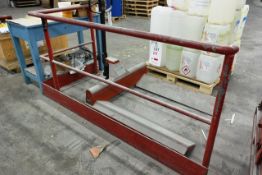 L shape steel frame barrier section, approx 2000x900mm