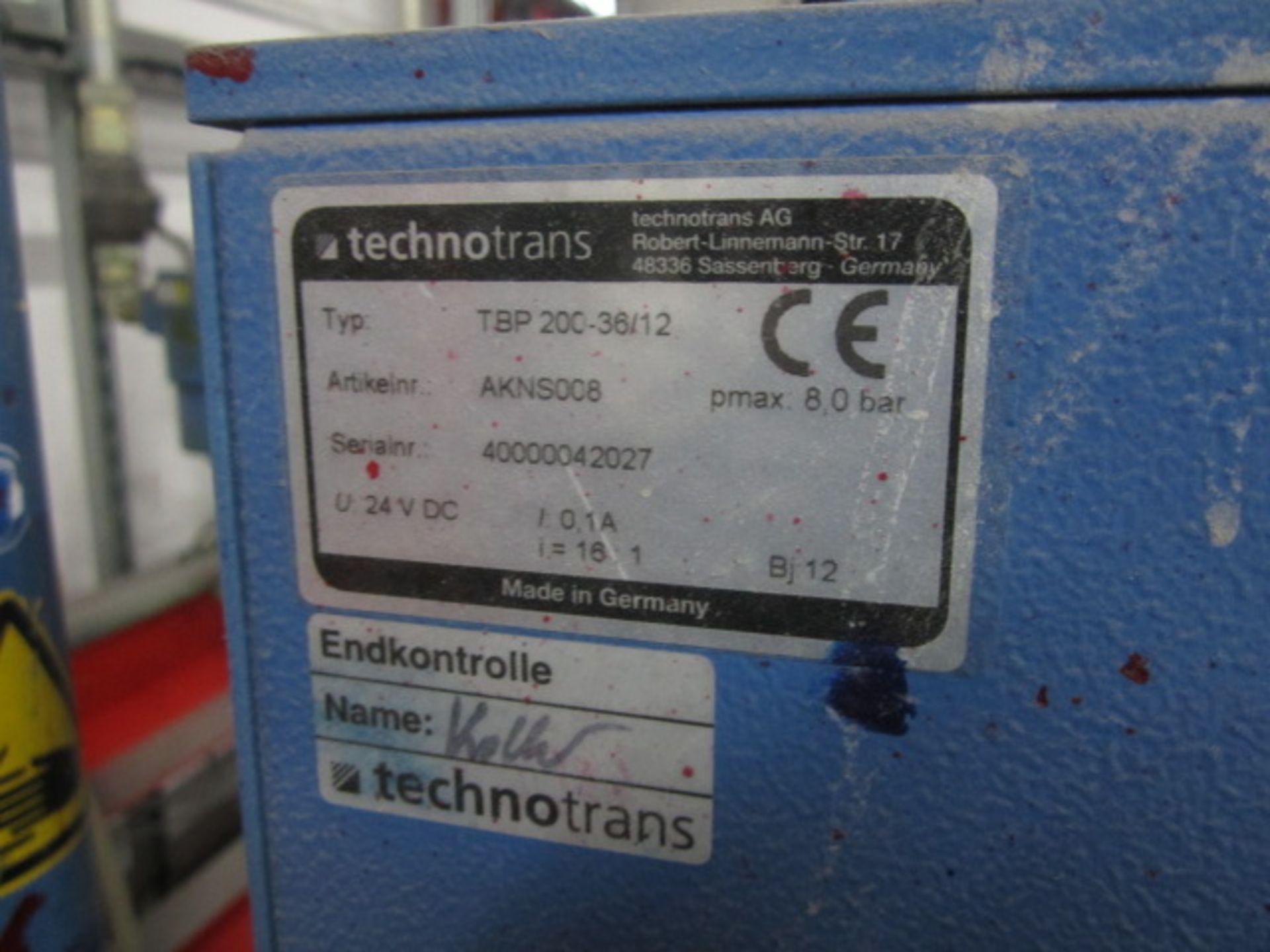 Technotrans TBP200-36/12 ink pump (2012), serial no. 40000042027 - Image 3 of 3