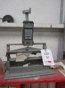Un-named manual guillotine with Ditton Basic Force gauge, BFG 500N