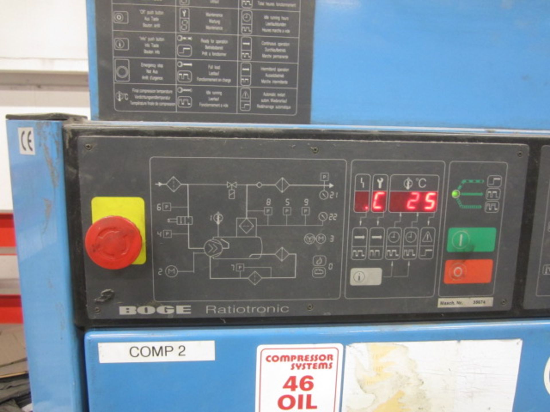 Boge Kompressosen SD 50 packaged air compressor, Boge Ratiotronic controls, machine no. 35674, run - Bild 3 aus 5