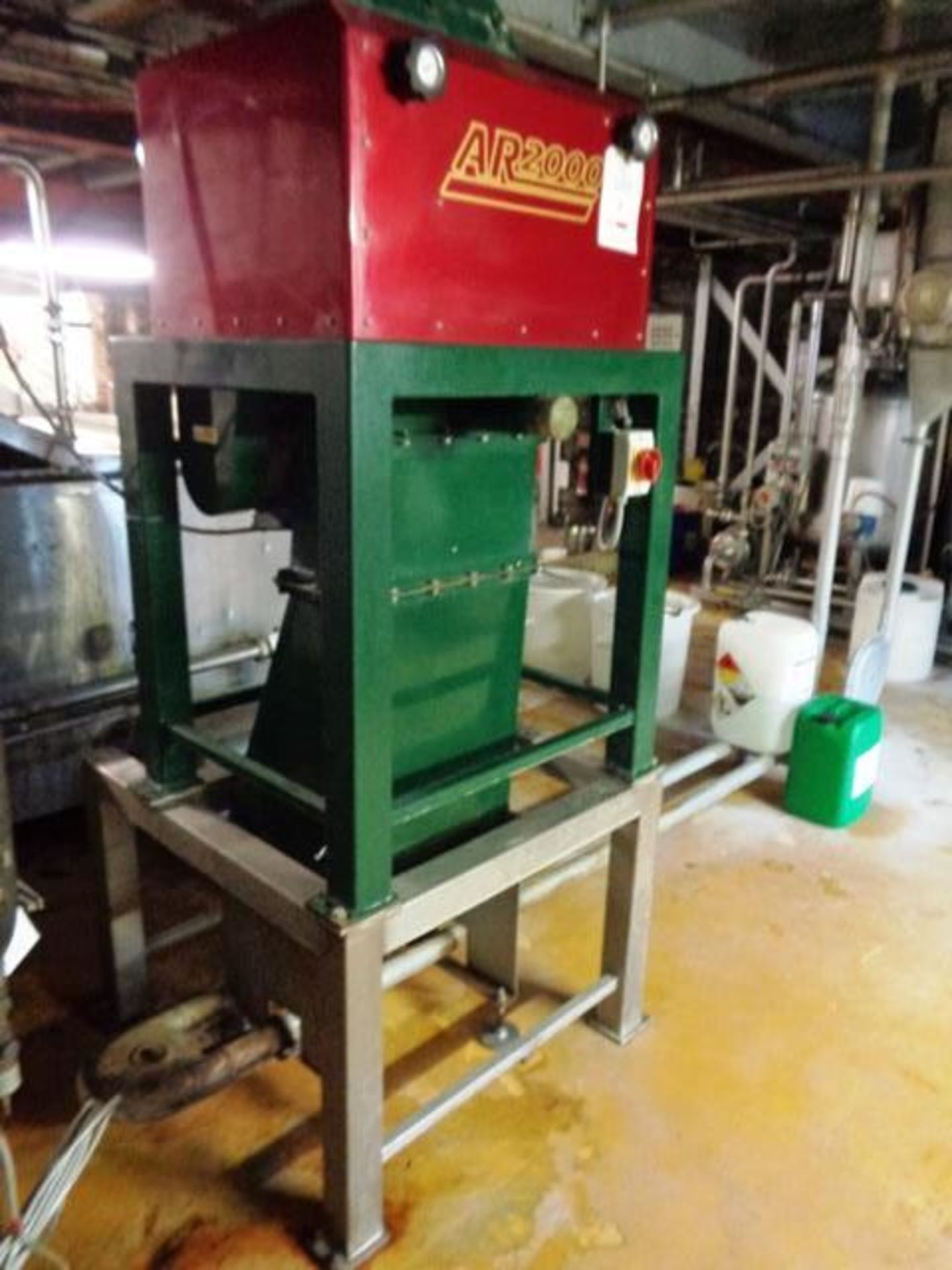 Alan Ruddock Engineering AR2000 malt mill with outfeed, mounted on steel framed pedestal (Please - Image 2 of 4