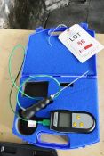 ETI Ltd digital thermometer, with probe and carry case