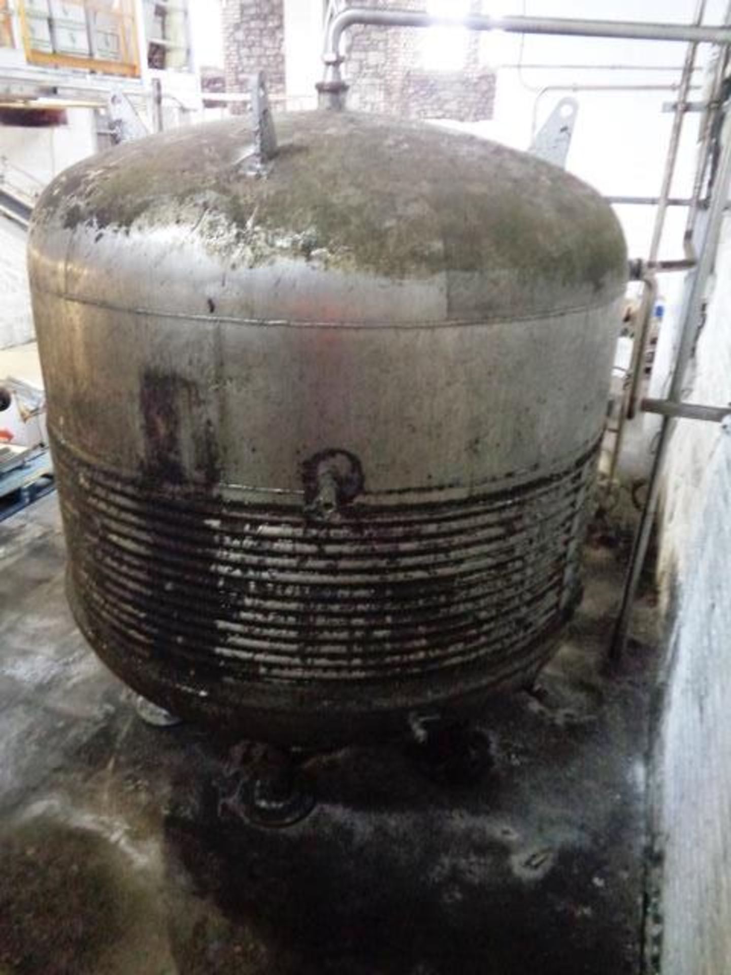 Stainless steel framed single skin water holding tank, approx 3000mm dia x 2000mm height (approx - Image 3 of 3