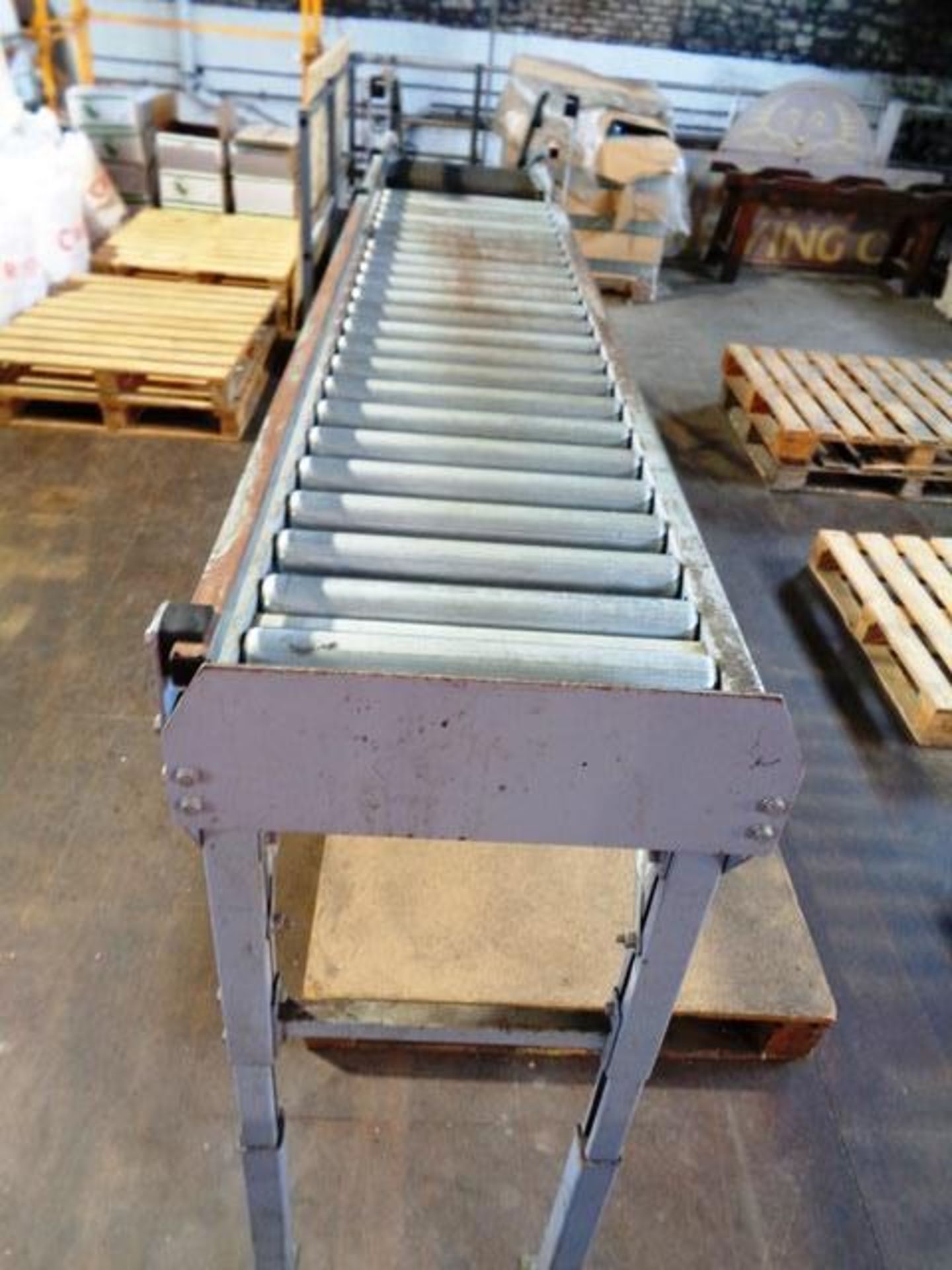 Dexion motorised elevating belt conveyor, used for malt loading, max safe working load 100kg = 4 x - Image 7 of 7