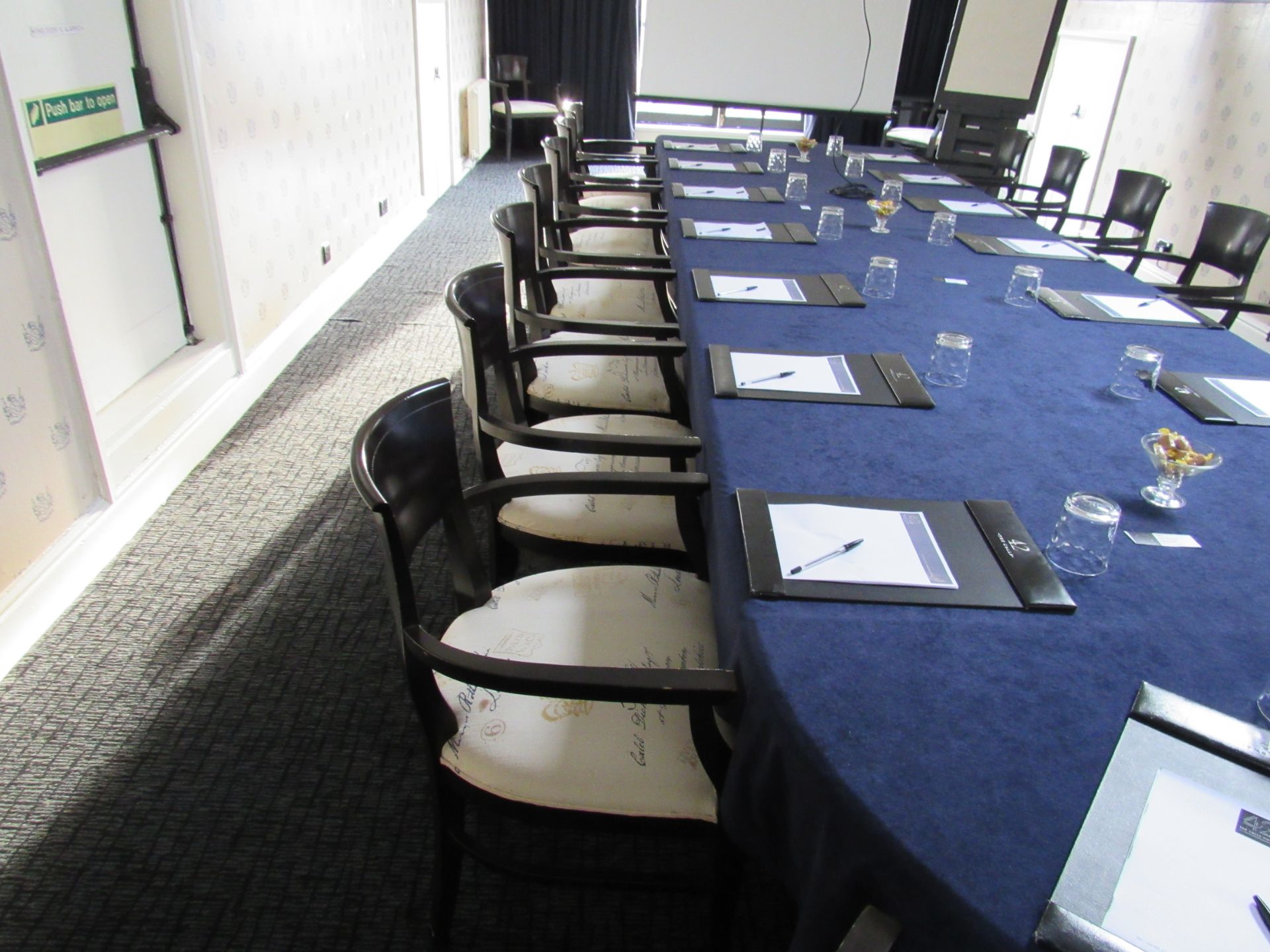 The contents to the Fetland boardroom / meeting room including table, approx. 40 chairs, projector - Image 4 of 12