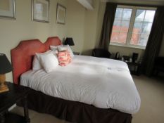 Contents to room 311 including bed base, 2 side tables, coffee table, 2 arm chairs, curtains,