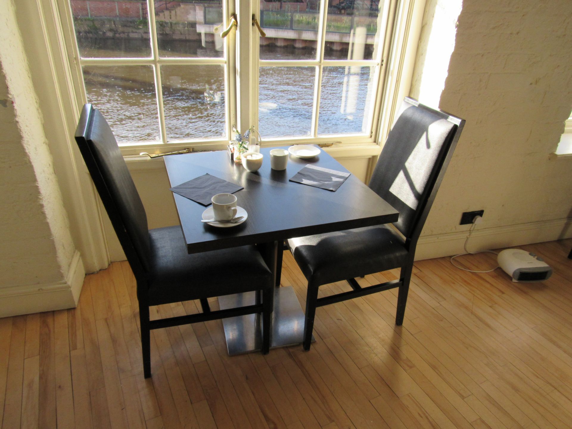 11 Square Tables, 750mm x 750mm with 2 chairs - Image 3 of 3