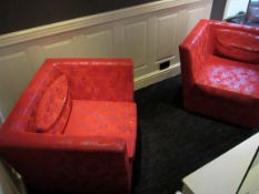 2 Arm chairs, Red