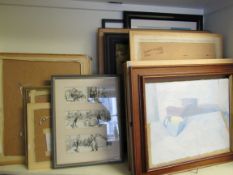Quantity of various art work to storage room