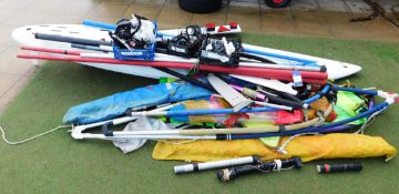 Assortment of windsurfing spares