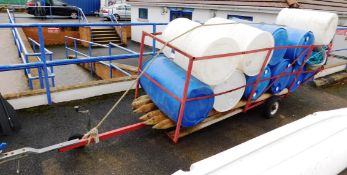 Raft Build Equipment, including 10 x Barrels, with Trailer