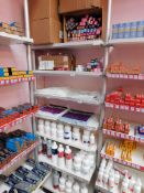 Contents to 1 bay of shop display shelving, to include an assortment of hair colour products