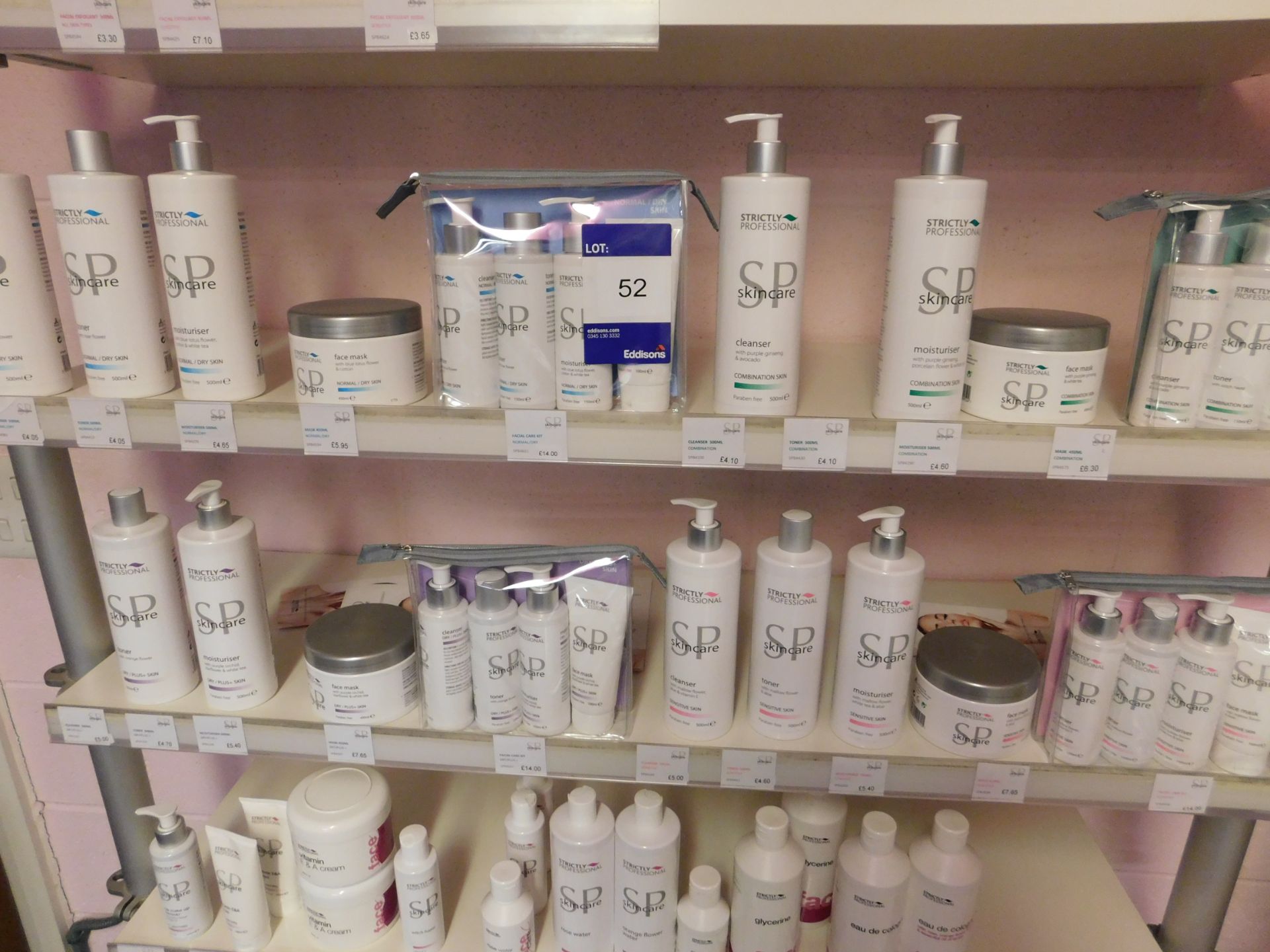 Assortment of beauty treatment products to shelving, including paraffin wax, skin care cleanser, eye - Image 2 of 3