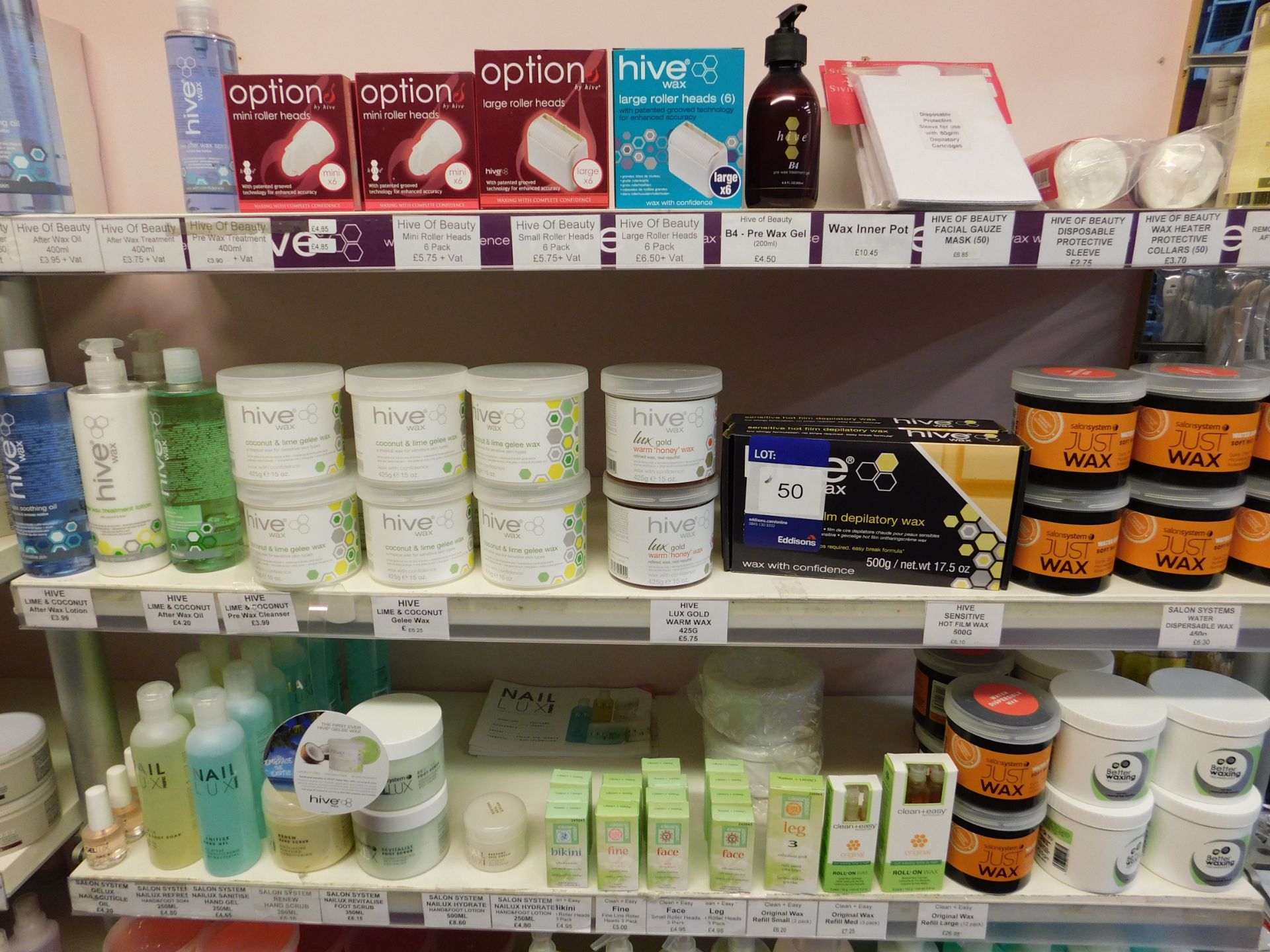 Assortment of waxing products to shelving - Image 2 of 3