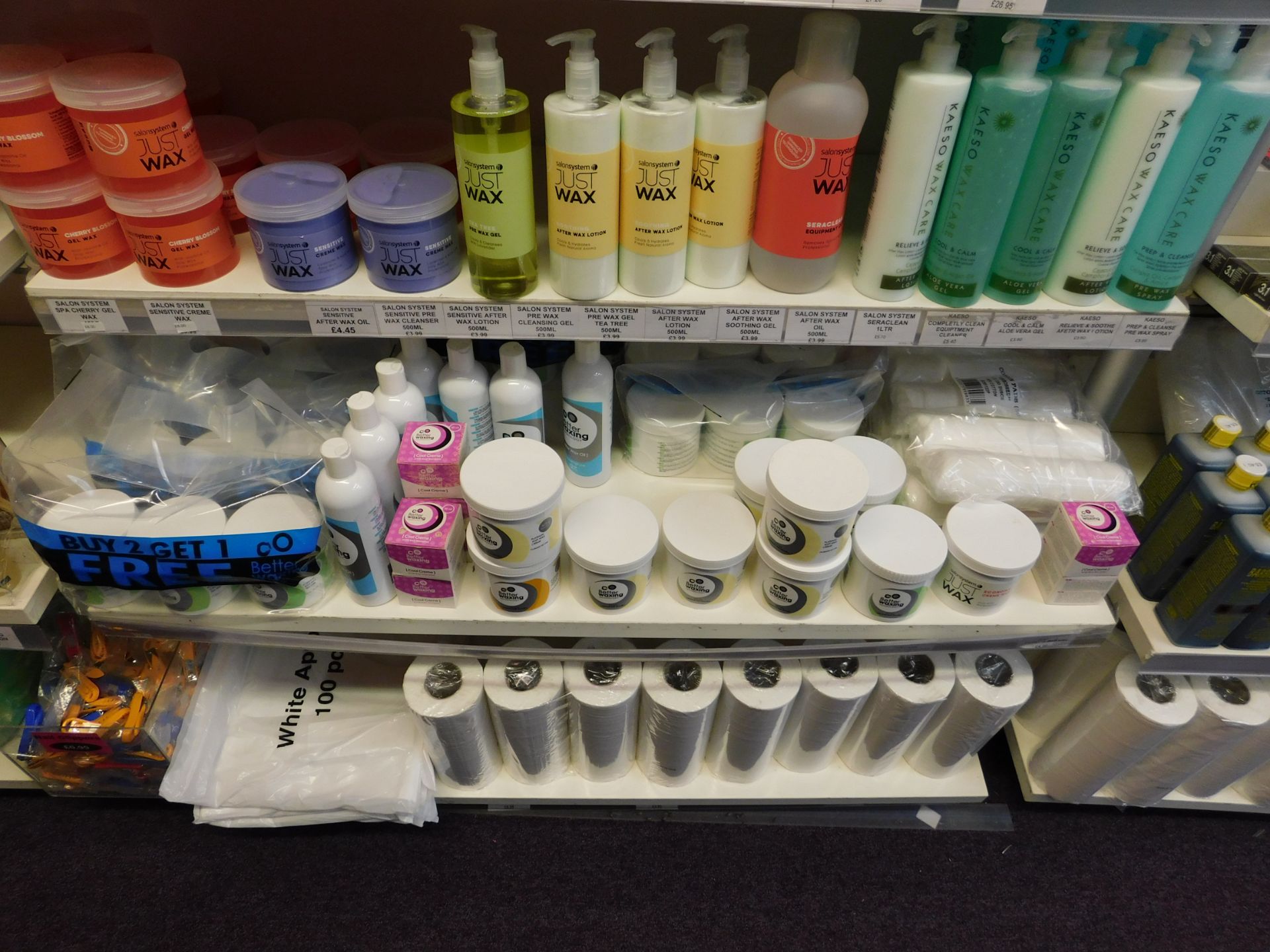 Assortment of waxing products to shelving - Image 3 of 3