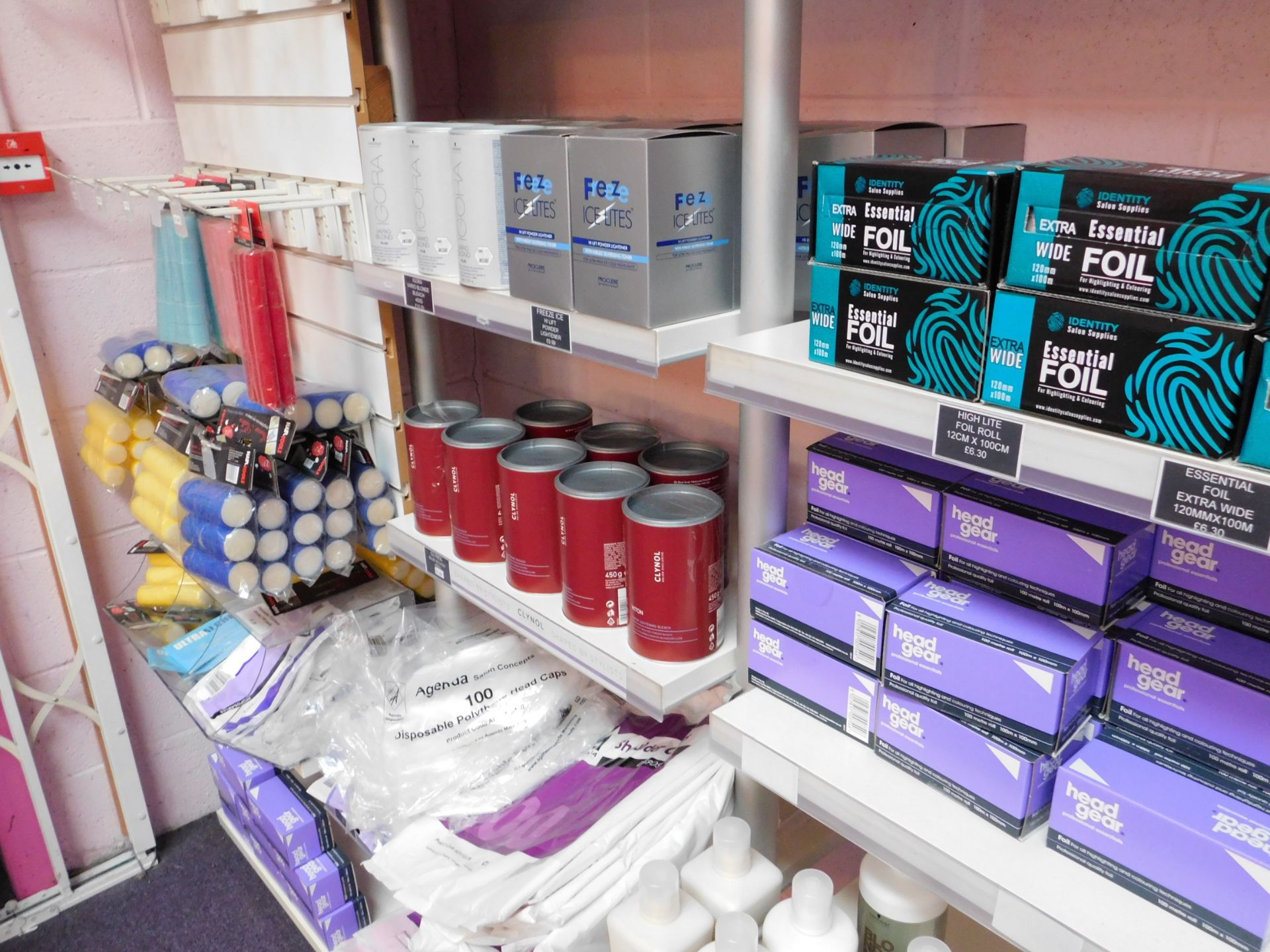 Contents to 1 bay of shop display shelving, to include an assortment of hair colour products, and - Image 3 of 3