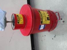 Justrite Flammable Peddle Bin and Plunger Can