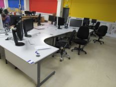 10 Various Workstation / Desk with 7 Chairs