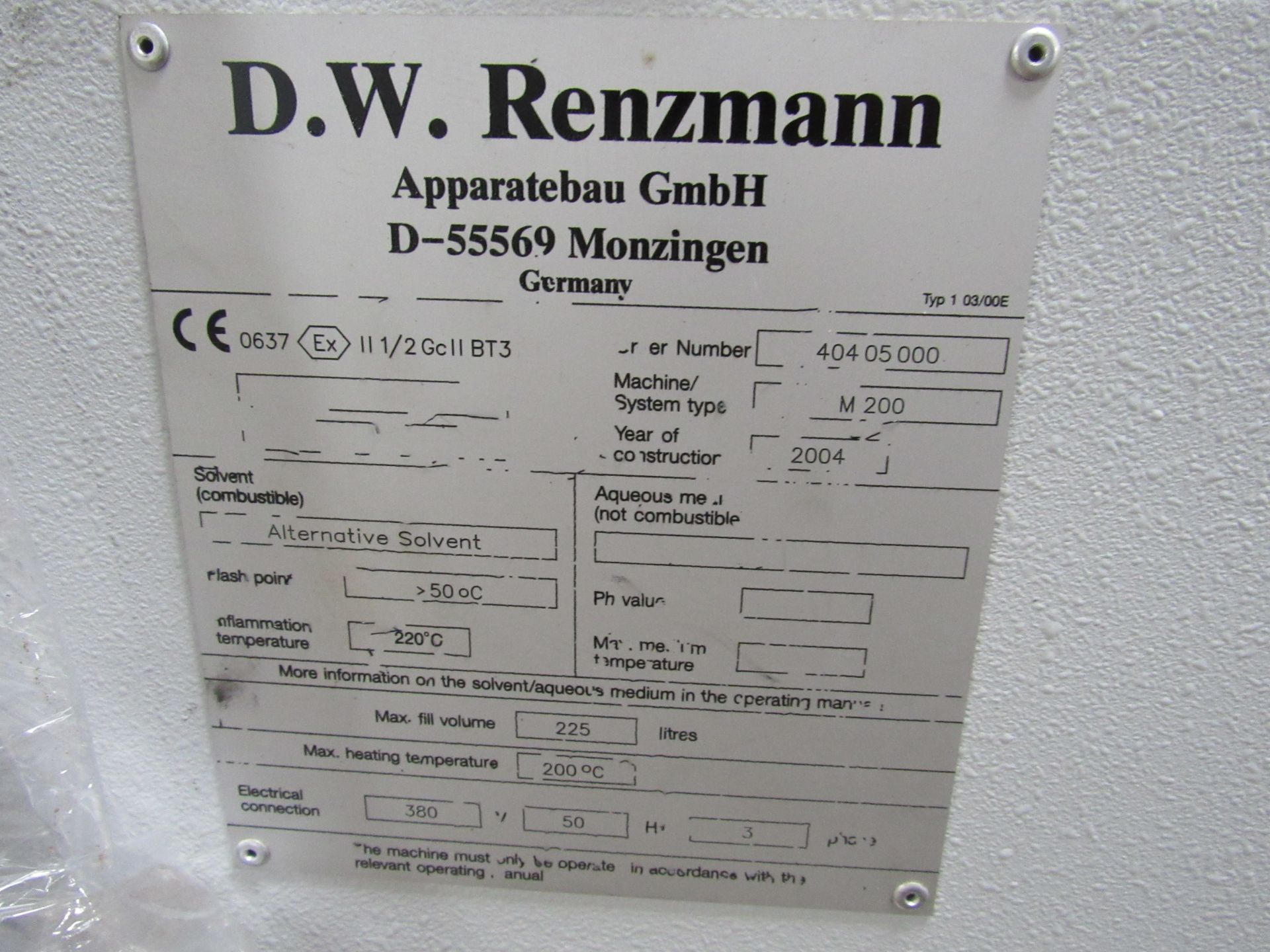 Dupont D.W.Renzmann M200 Solvent Machine, distilla - Bild 3 aus 5