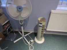 Pedestal Fan, Fan and Flip Chart Stand