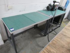 2 Steel Framed Cutting Tables