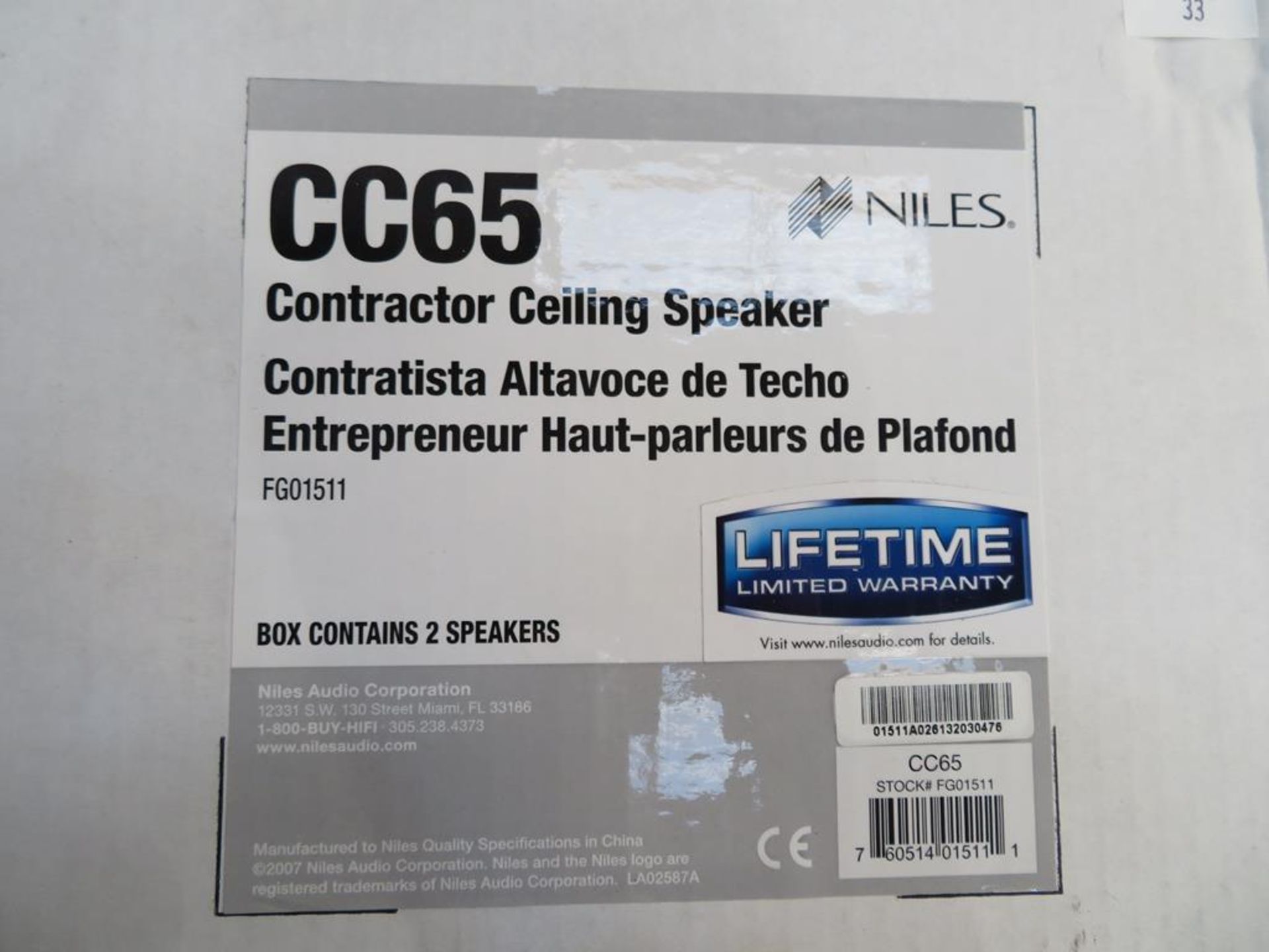 5 x 2 Plus 1 x 1 Niles CC65 Contractor Ceiling Speakers - Image 2 of 3