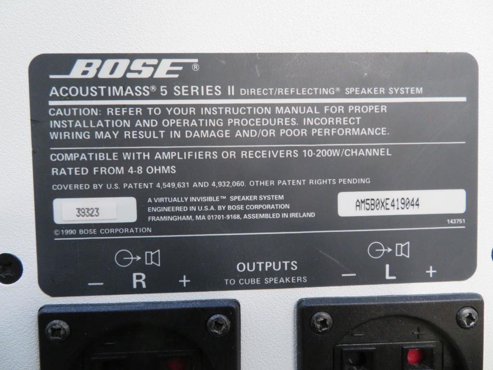 Bose Acoustimass 5 Series II Reflecting Speaker System - Image 4 of 4