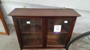 A Wall Mounted Mahogany Display Cabinet