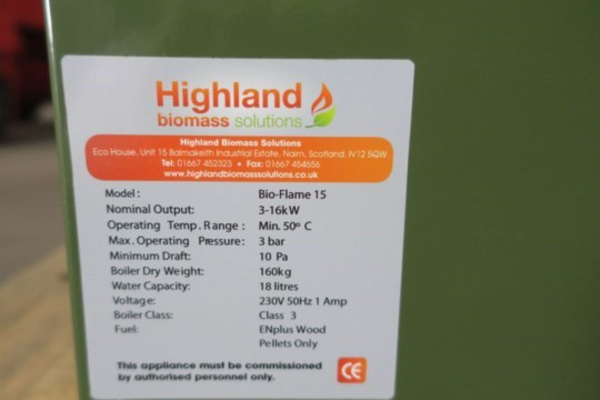 New & Unused Bio-Flame 15 'S' Wood Pellet Boiler - Image 2 of 9