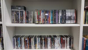 Two shelves to contain assorted DVDs