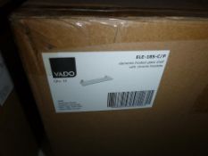 A Box of 10 x Vado Elements Frosted Glass Shelf wi