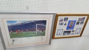 Signed Print of Martin Peters Goal vs West Germany