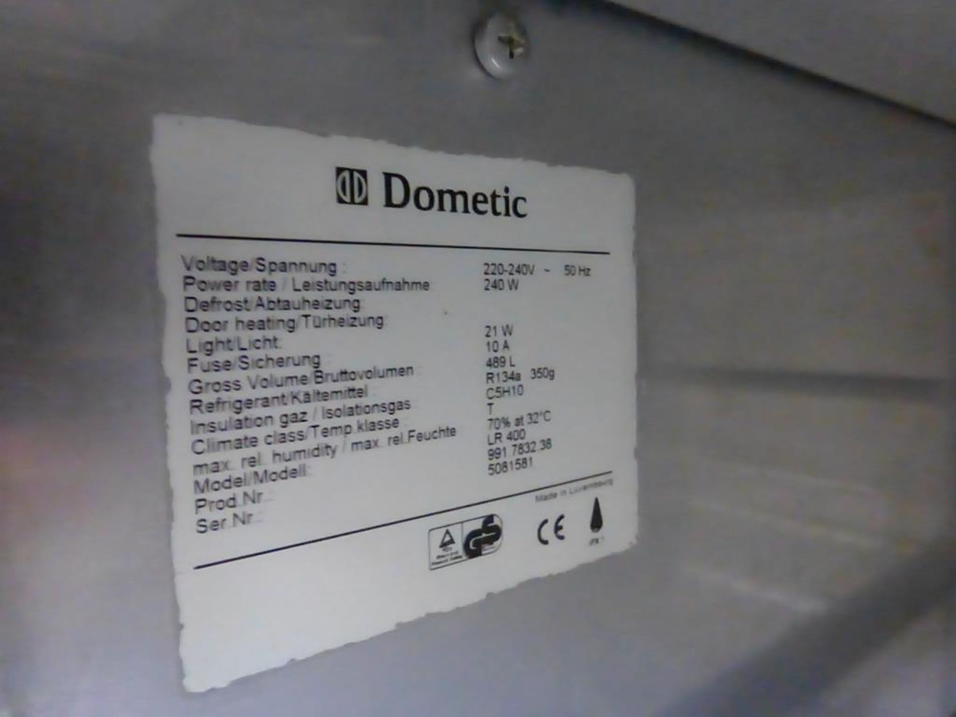 Dometic Model LR 400 S/N 5081581 240V Laboratory/M - Image 4 of 4