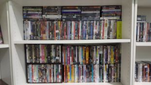 Two shelves to contain assorted DVDs