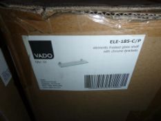 A Box of 10 x Vado Elements Frosted Glass Shelf wi