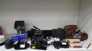 A Shelf of Photography Items