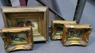 Four Ornately Framed Pictures