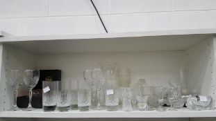 A Shelf of Assorted Glassware