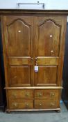 A Double Wardrobe with full width Clothes Rail abo