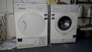 Beko WM6112W Washing Machine, Beko DCU7230W Tumble Dryer