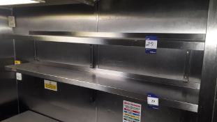 2 x Stainless Steel Wall Mount Shelves 1,800mm