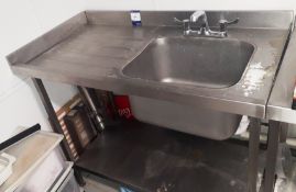 Stainless Steel Deep Sink with Drain Off Section (