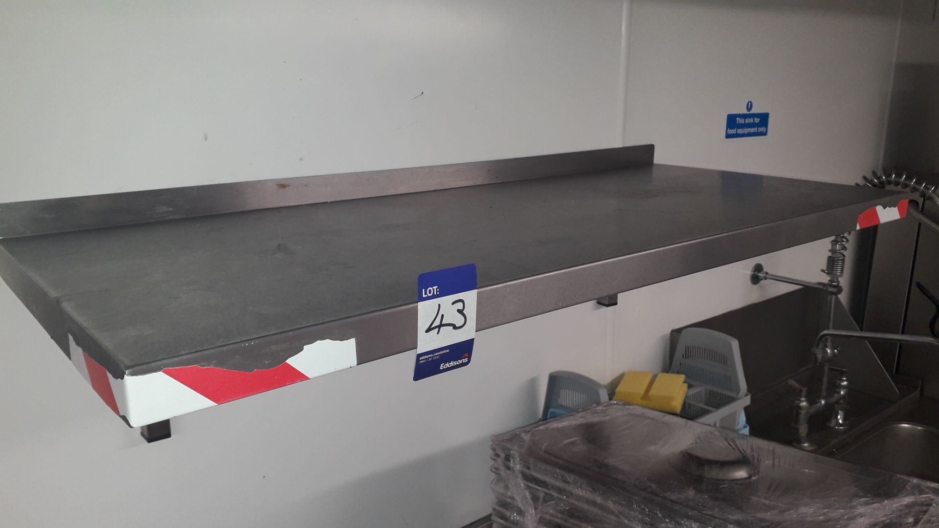 2 x Stainless Steel Wall Mount Shelves and Content