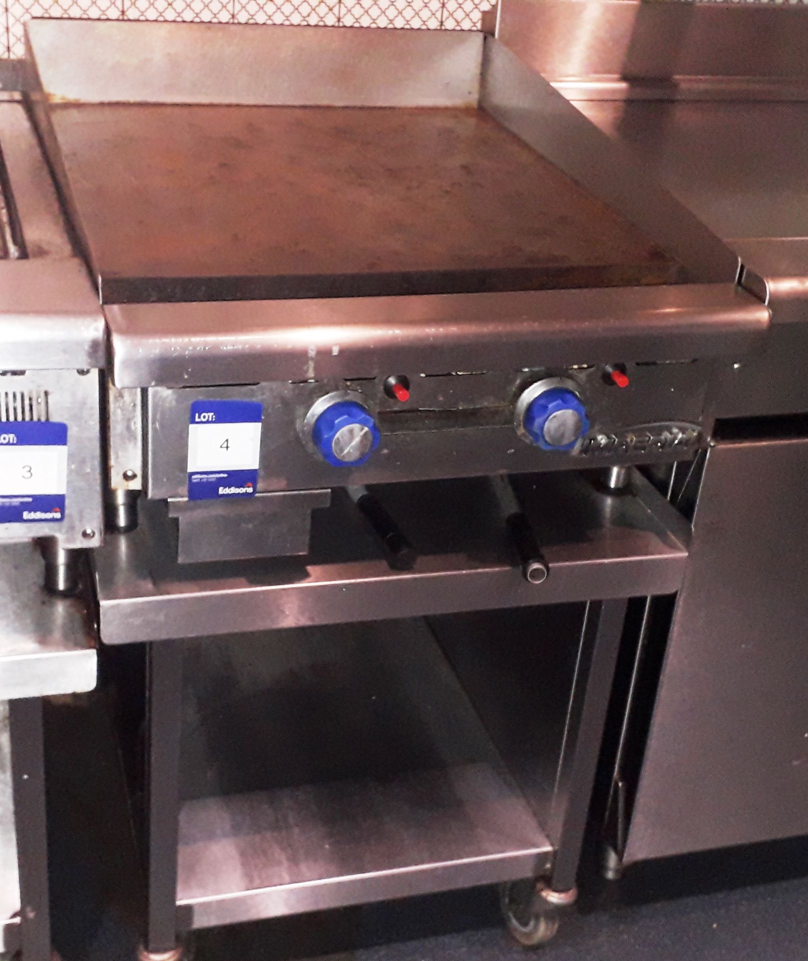 Imperial Stainless Steel Gas Fired Griddle on Stand (To Be Disconnected By A Qualified Gas