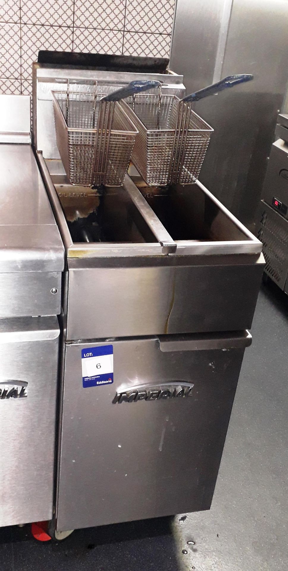 Imperial Stainless Steel Twin Well Deep Fat Fryer (To Be Disconnected By A Qualified Gas Engineer)