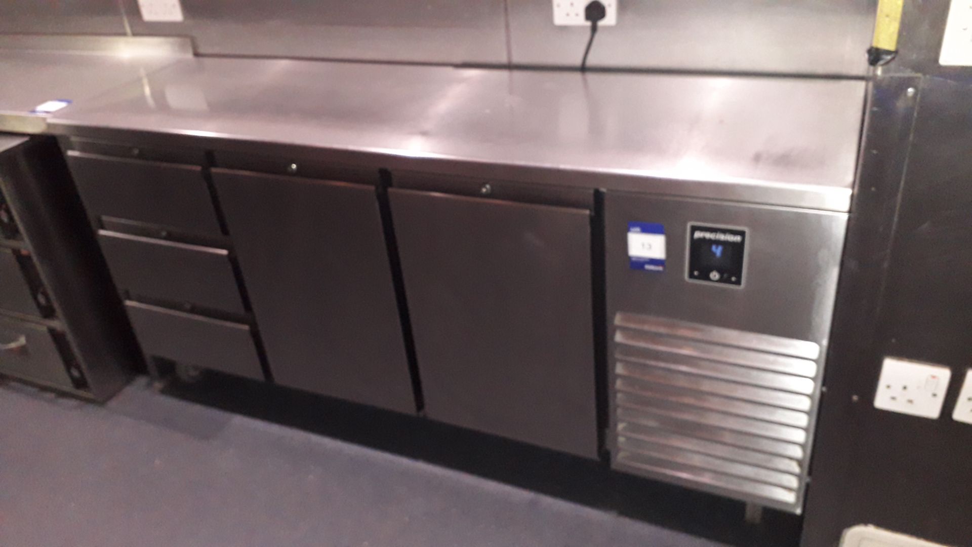 Precision Stainless Steel Double Door and Triple Drawer Counter Refrigerator - Image 2 of 2